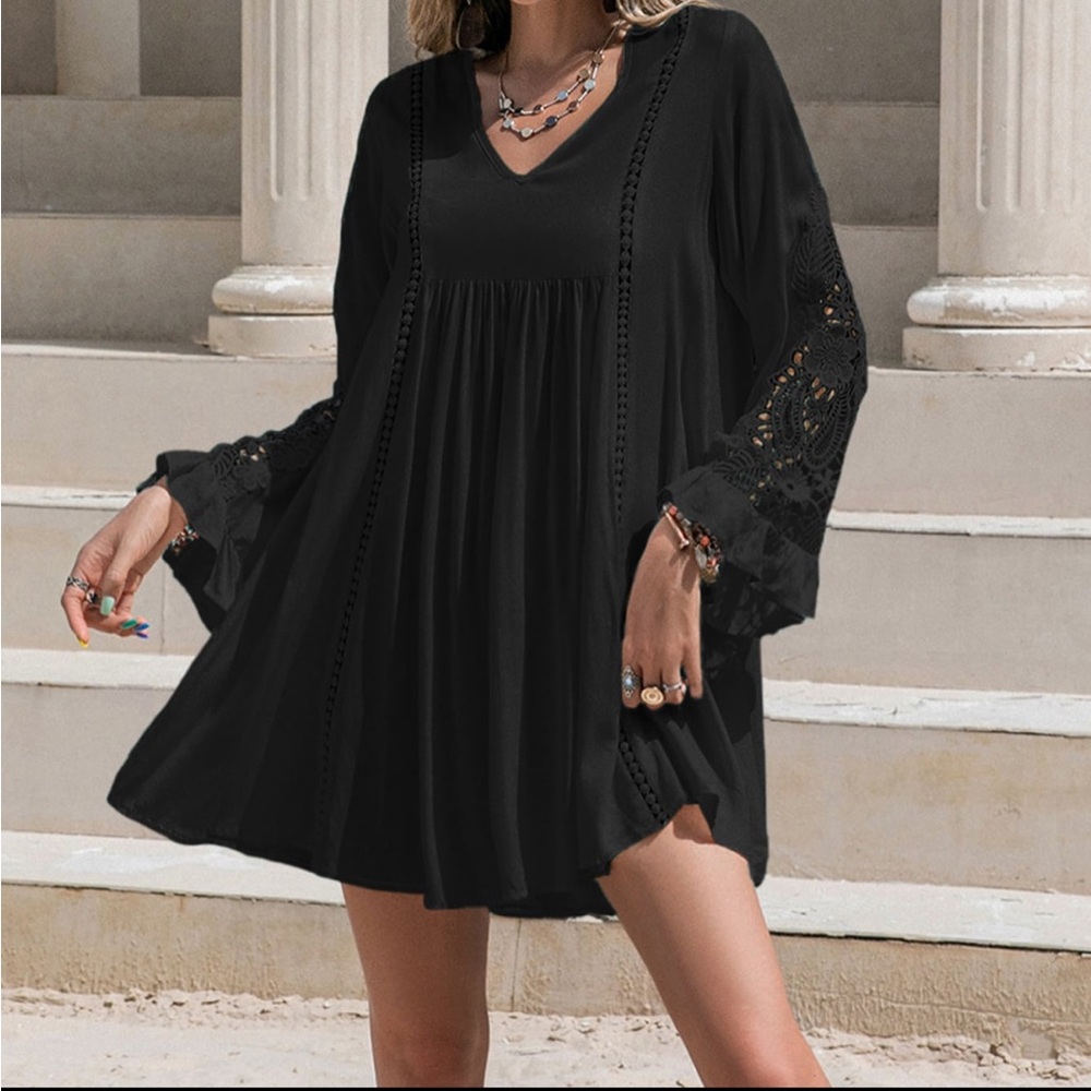 Black long sleeve dress 👗